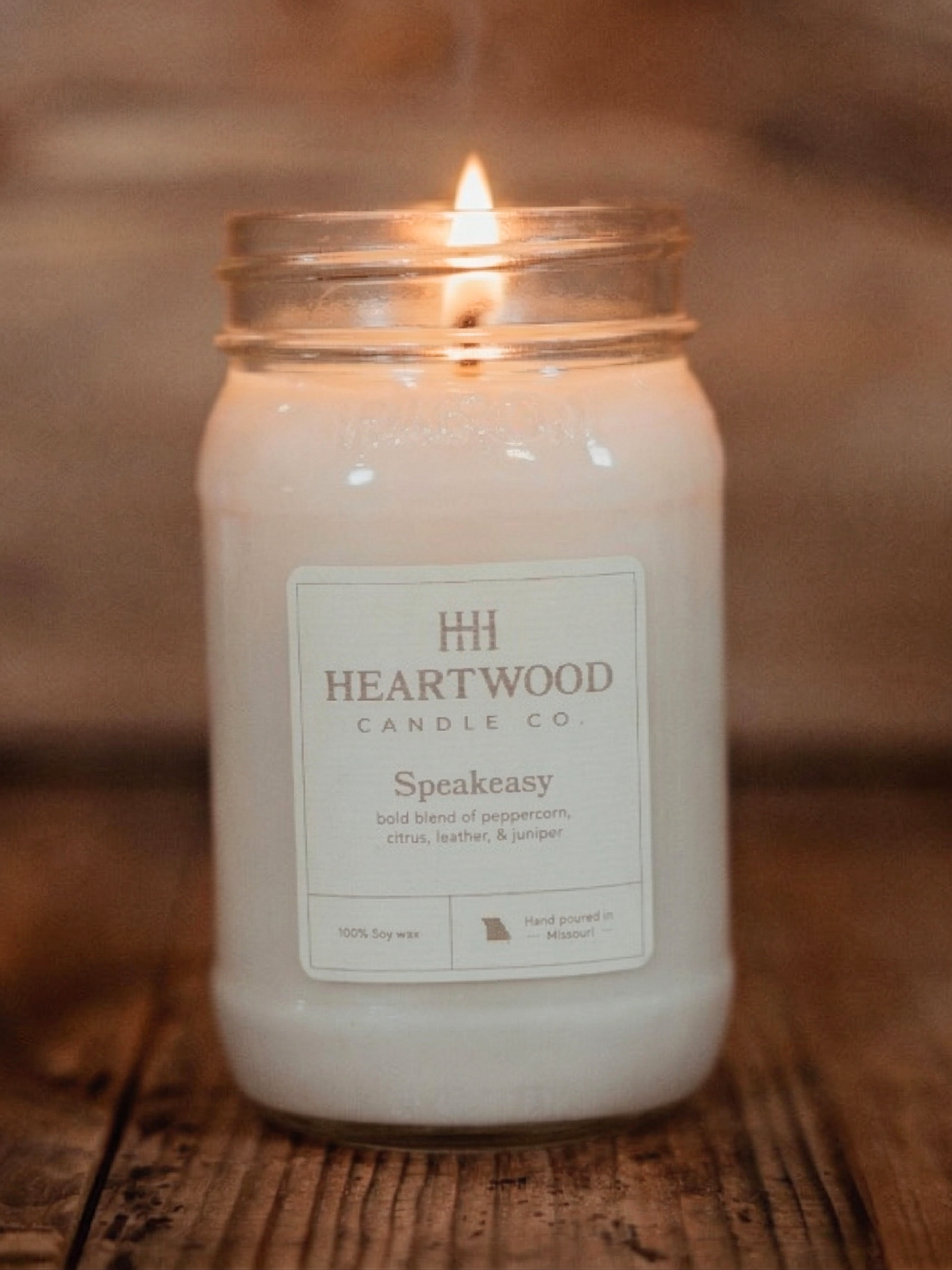 Speakeasy | Mason Jar Soy Wax Candle | Clean Burning