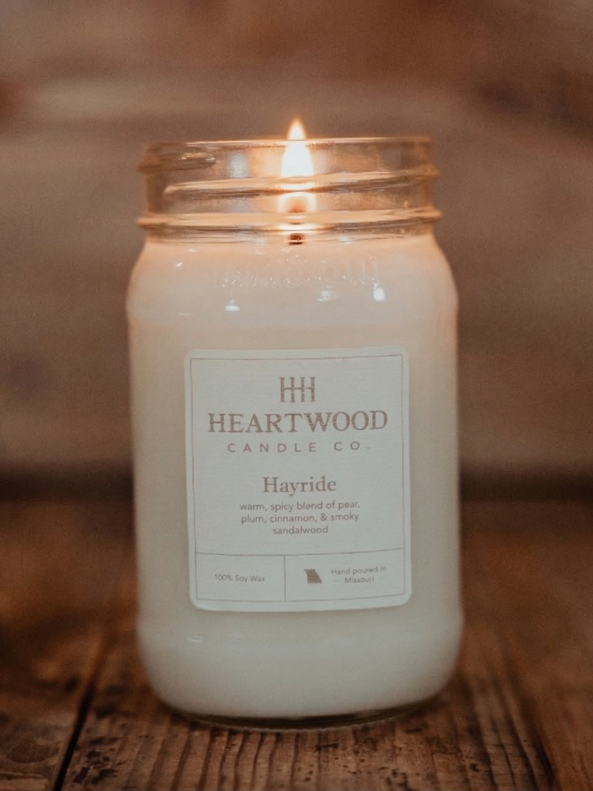 Hayride| Mason Jar Soy Wax Candle | Clean Burning