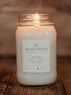 Spa Day | Mason Jar Soy Wax Candle | Clean Burning