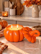 Orange Pumpkin | 12 oz Hand-Poured Soy Candle | Seasonal Candles