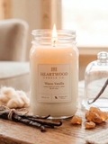 Warm Vanilla | Mason Jar Soy Wax Candle | Clean Burning
