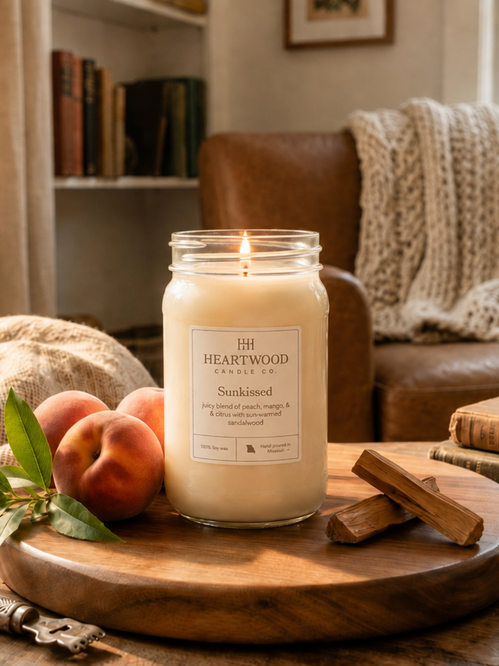 Sunkissed | Mason Jar Soy Wax Candle | Clean Burning
