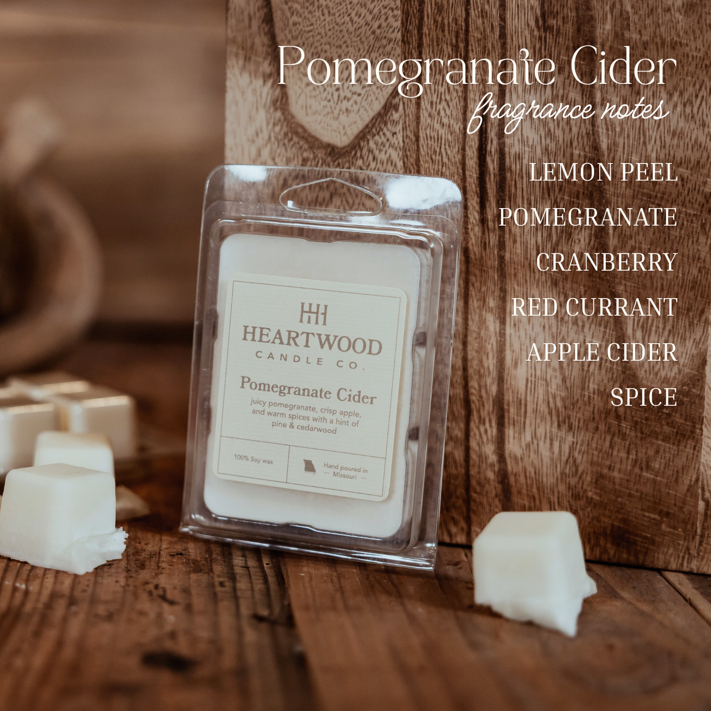 Pomegranate Cider | Hand-Poured Soy Wax Melt
