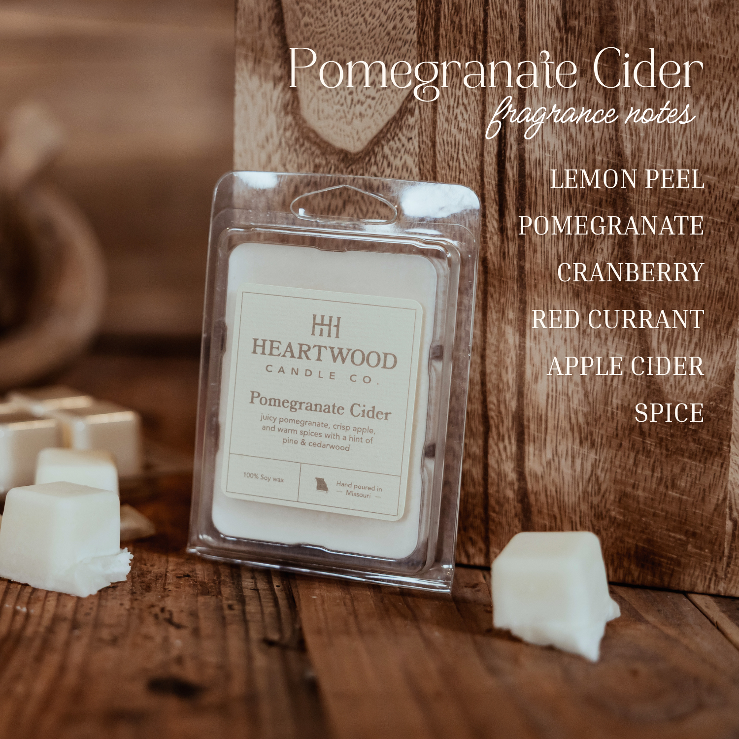 Pomegranate Cider | Hand-Poured Soy Wax Melt