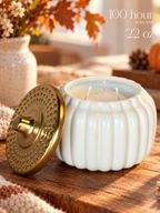 Ivory Pumpkin | 22 oz Hand-Poured Soy Candle | Seasonal Candles