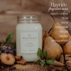 Hayride| 16oz Mason Jar Soy Wax Candle | Clean Burning