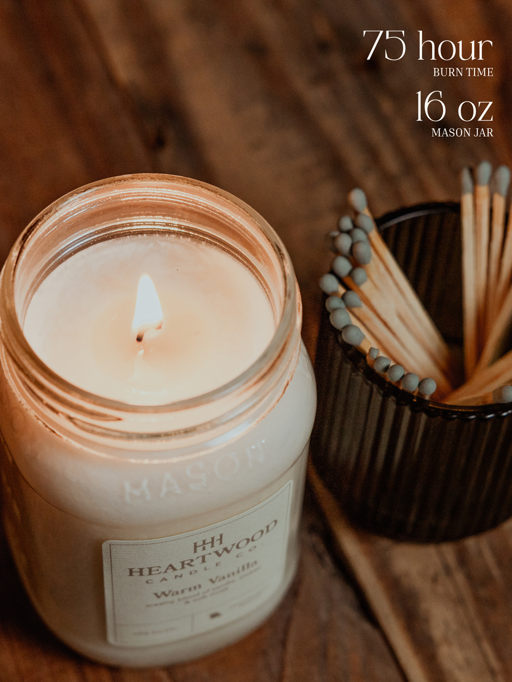 Coffee House | 16oz Mason Jar Soy Wax Candle | Clean Burning