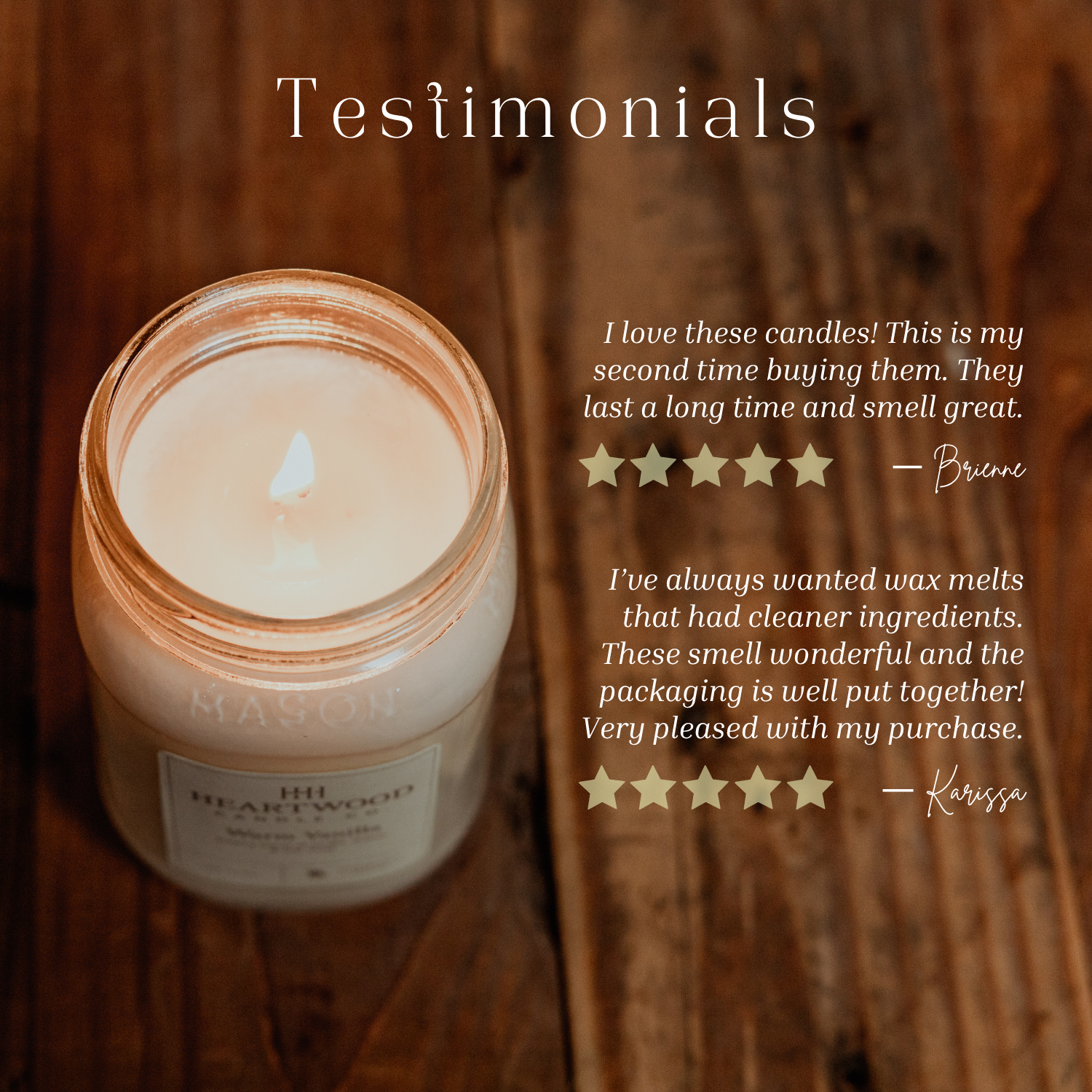 Harvest Moon | 16oz Mason Jar Soy Wax Candle | Clean Burning