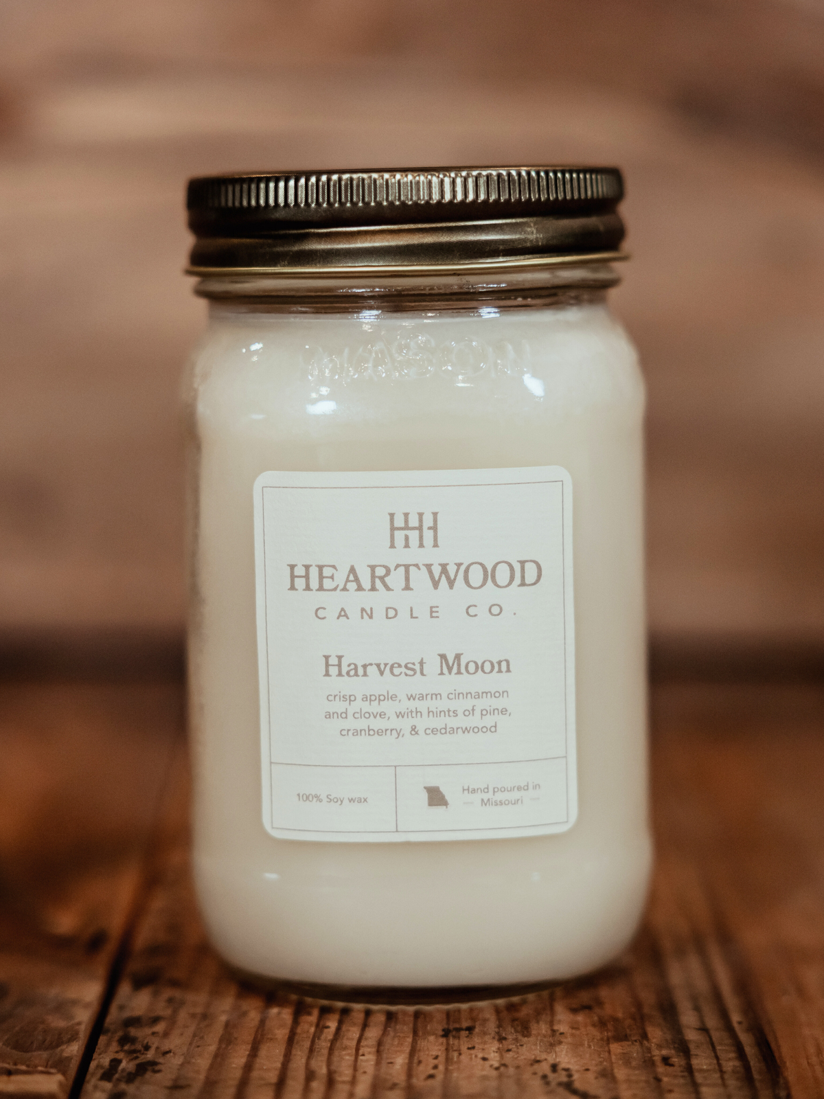 Harvest Moon | Mason Jar Soy Wax Candle | Clean Burning