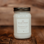 Pomegranate Cider | 16oz Mason Jar Soy Wax Candle | Clean Burning