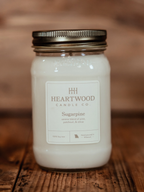 Sugarpine | 16oz Mason Jar Soy Wax Candle | Clean Burning