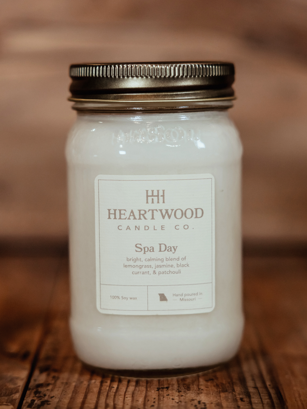 Spa Day | Mason Jar Soy Wax Candle | Clean Burning