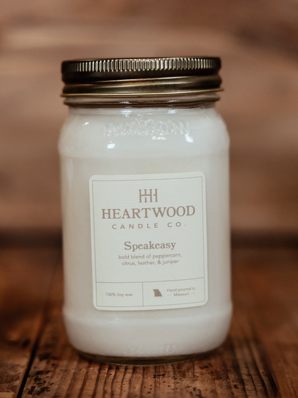 Speakeasy | Mason Jar Soy Wax Candle | Clean Burning