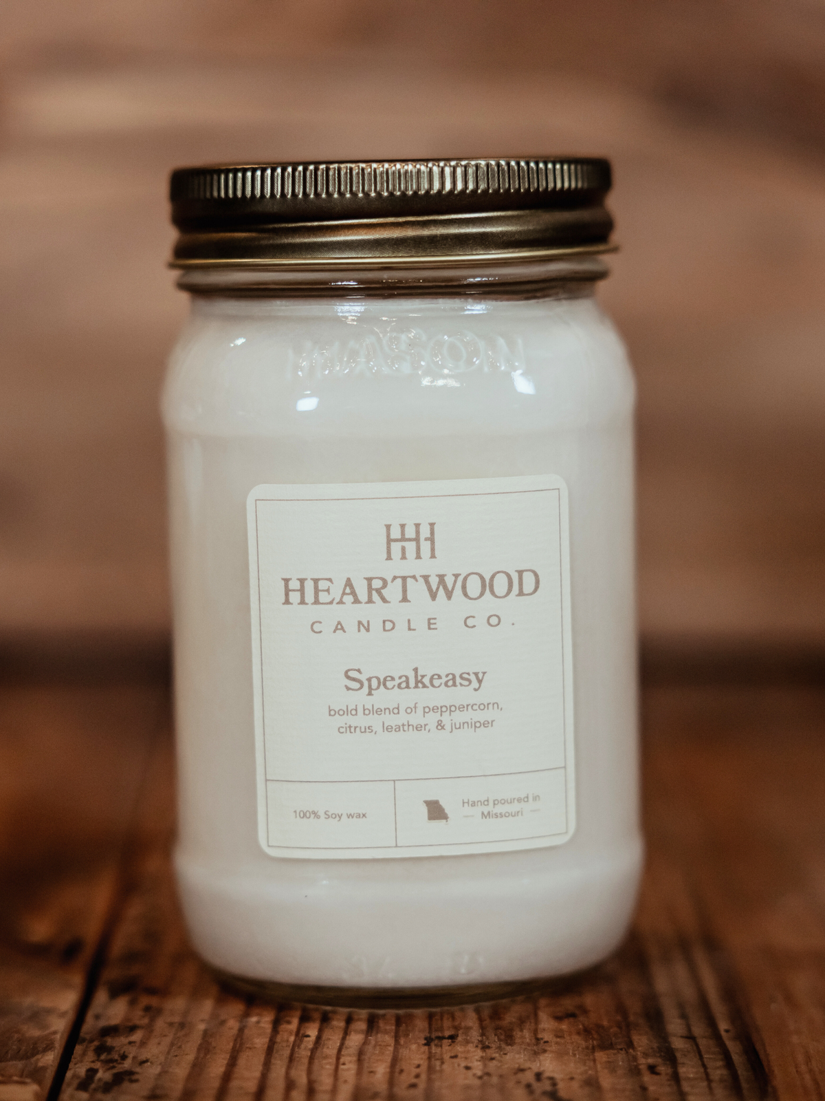 Speakeasy | Mason Jar Soy Wax Candle | Clean Burning