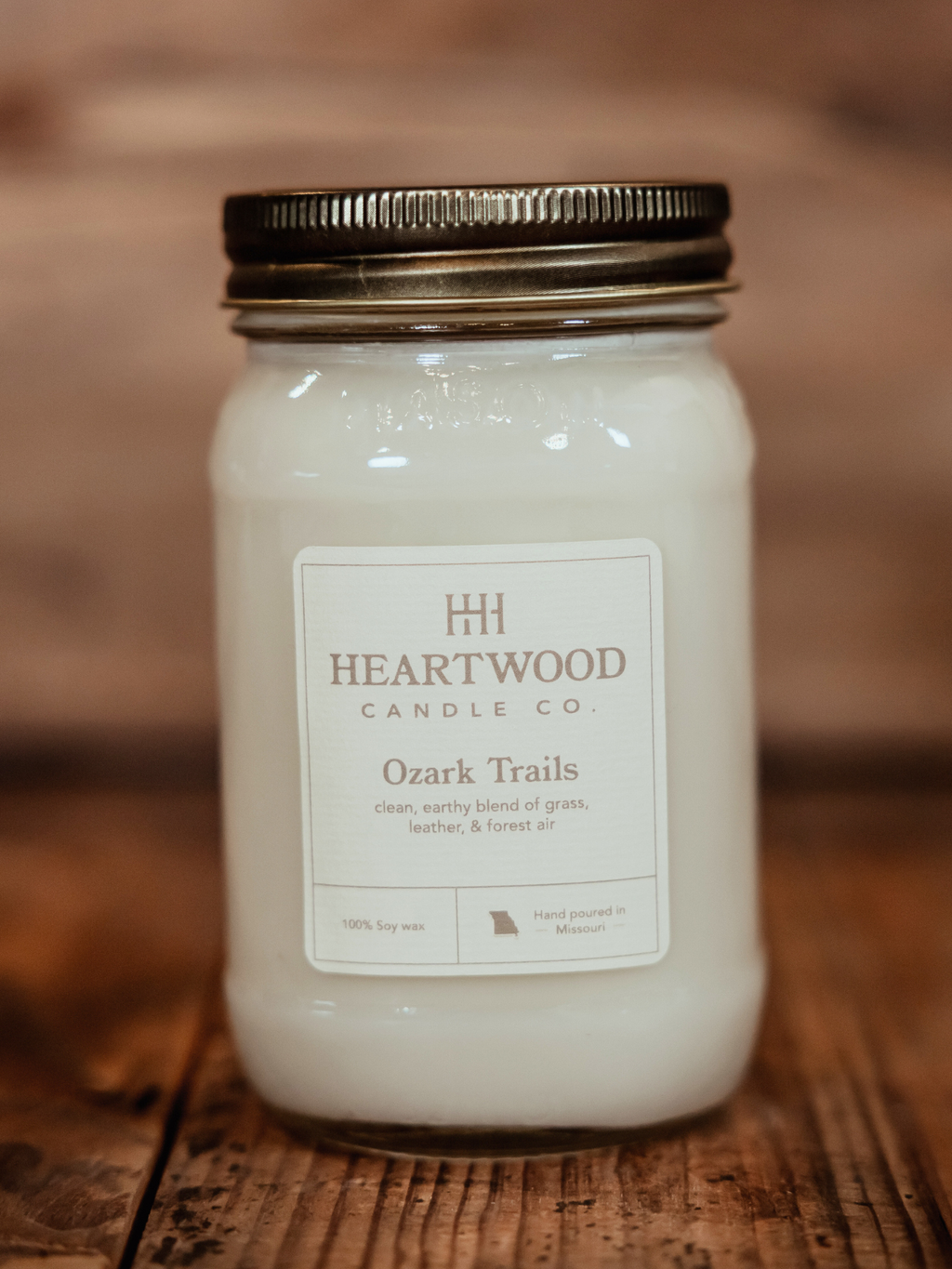 Ozark Trails | Mason Jar Soy Wax Candle | Clean Burning