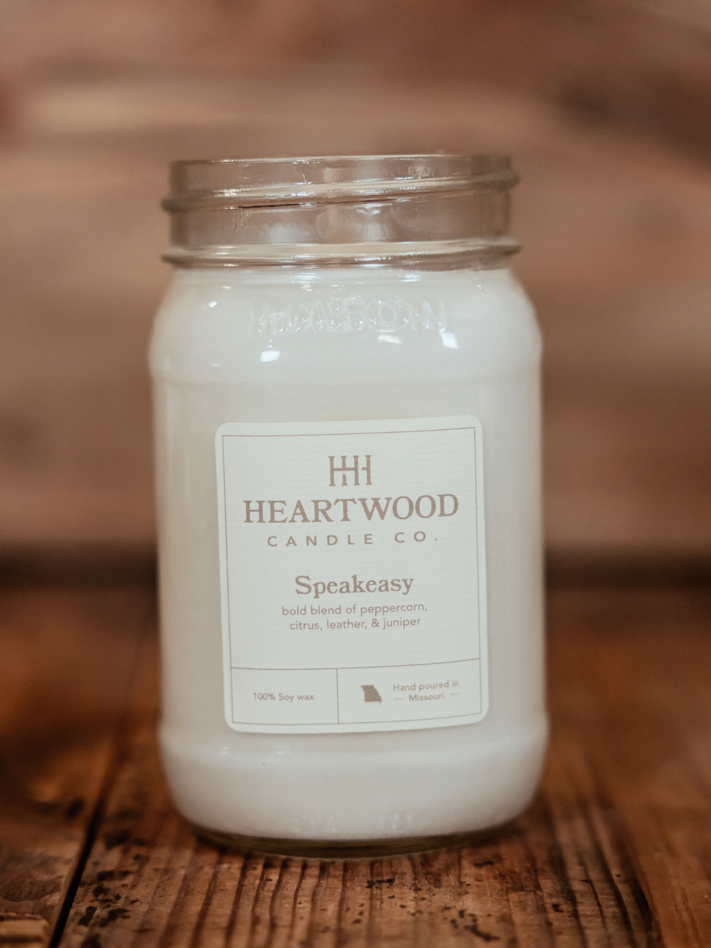 Speakeasy | Mason Jar Soy Wax Candle | Clean Burning