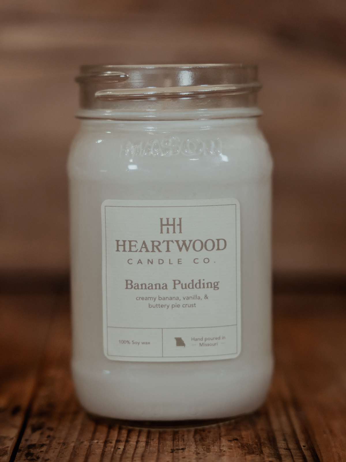Banana Pudding | Mason Jar Soy Wax Candle | Clean Burning