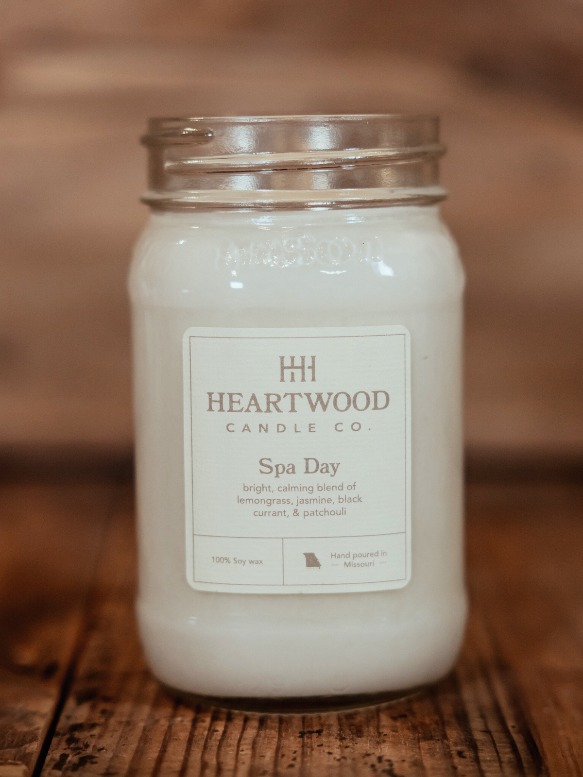 Spa Day | Mason Jar Soy Wax Candle | Clean Burning