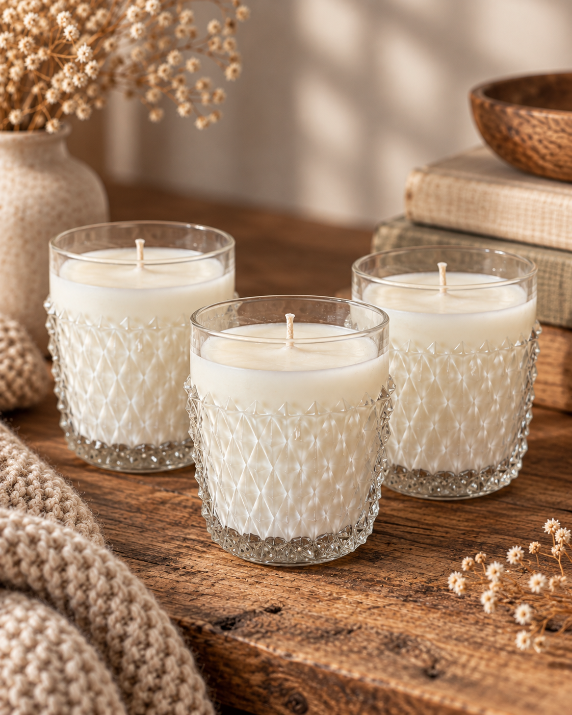 Studded Juice Glass Candle |  Heirloom Collection